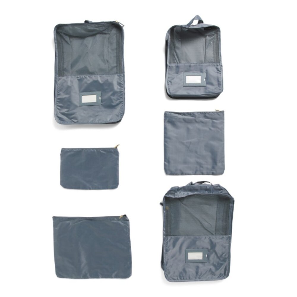 Ruby + Cash Grey 6pc Rectangular Packing Cube Set - image 1